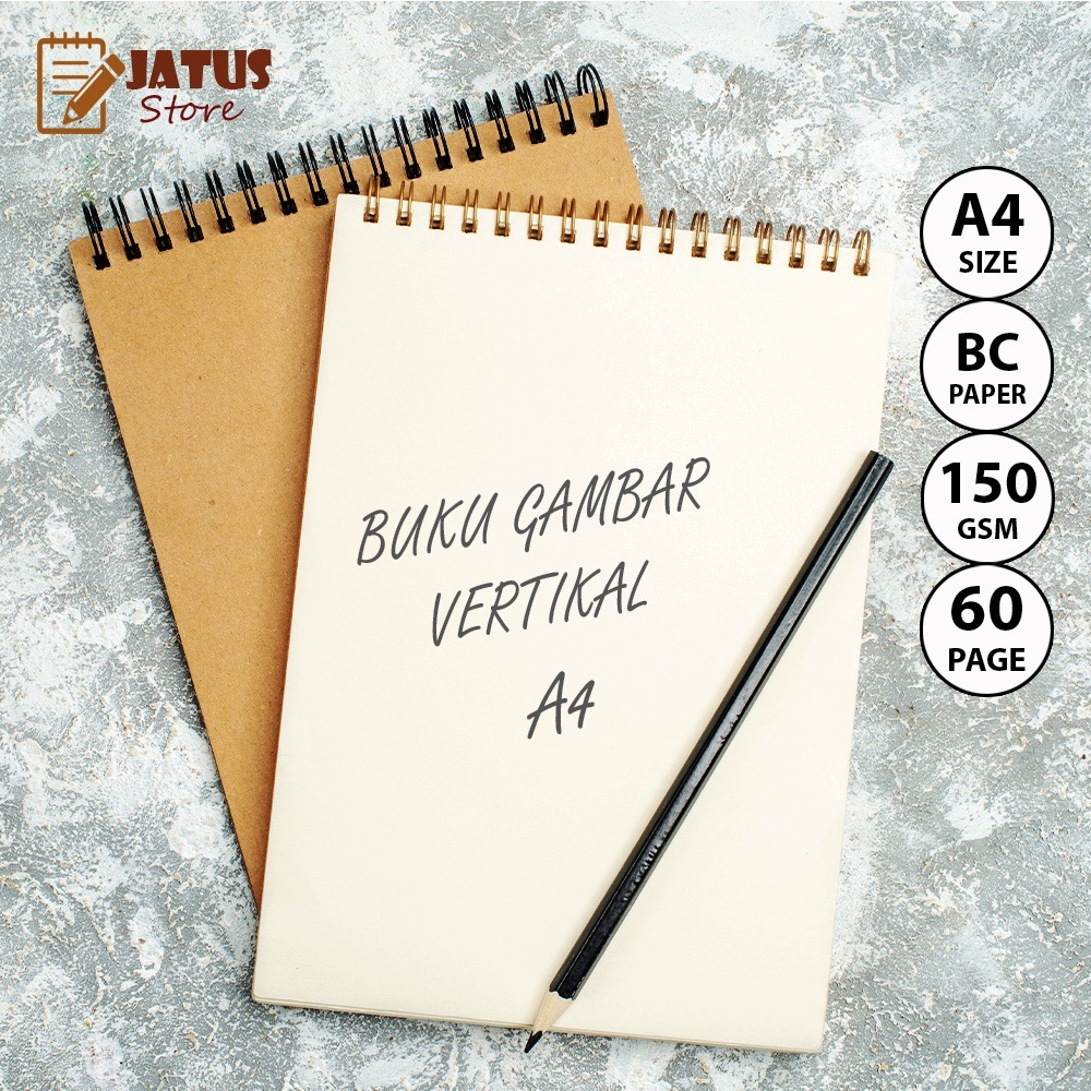BUKU GAMBAR A4/BC/VERIKAL/SKETCHBOOK A4/BUKU GAMBAR A4/VERTIKAL/JURNAL/BUKU CATATAN/NOTEPAD/MURAH