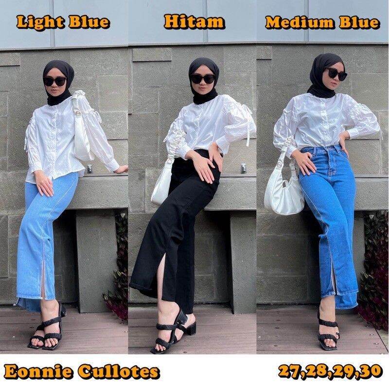 celana panjang jeans kulot eoni terbaru kekinian / celana panjang jins wanita / jeans murah / celana jeans murah berkualitas /