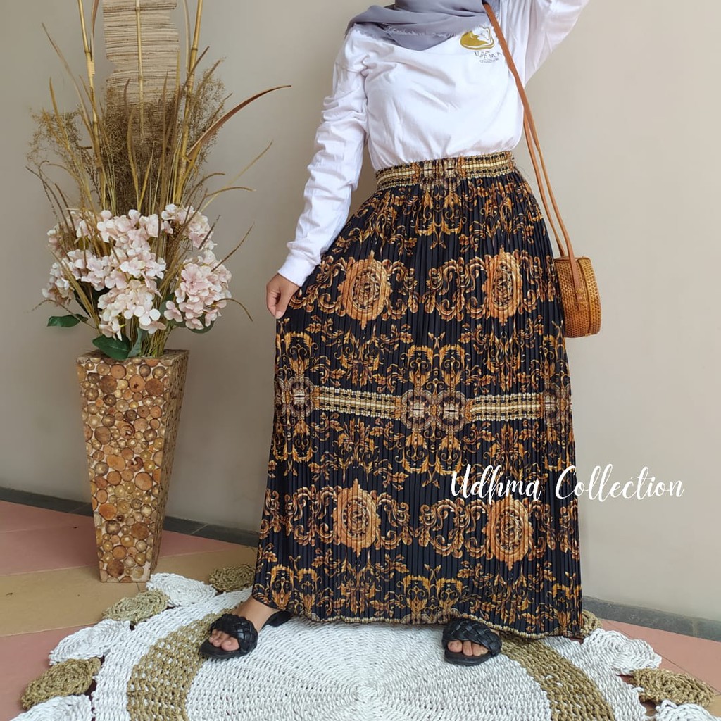 ROK PLISKET MOTIF SULTAN / PLISKET PREMIUM REAL BY UDHMA