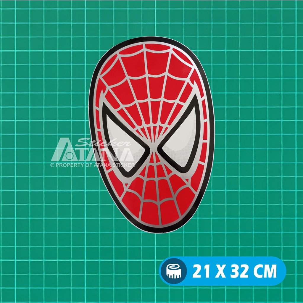 Stiker Printing Spiderman Sticker Sablon Jumbo Besar Vinyl Graftac Spidey Marvel Super Hero Peter Parker Dashboard Motor Matic Kaca Mobil Belakang Truck Laptop Gerobak Jualan Dinding Kamar