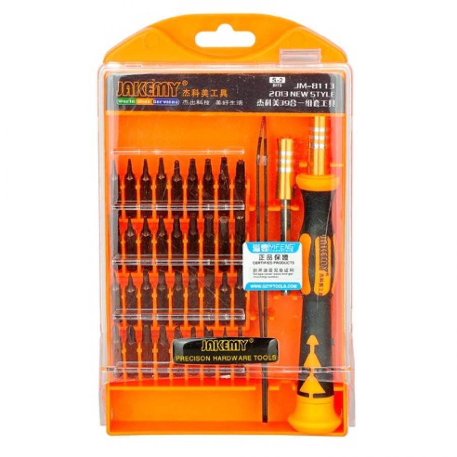 39 in 1 Repair Tool Kit Obeng Set Alat Service HP Laptop PC Pinset Tweezer