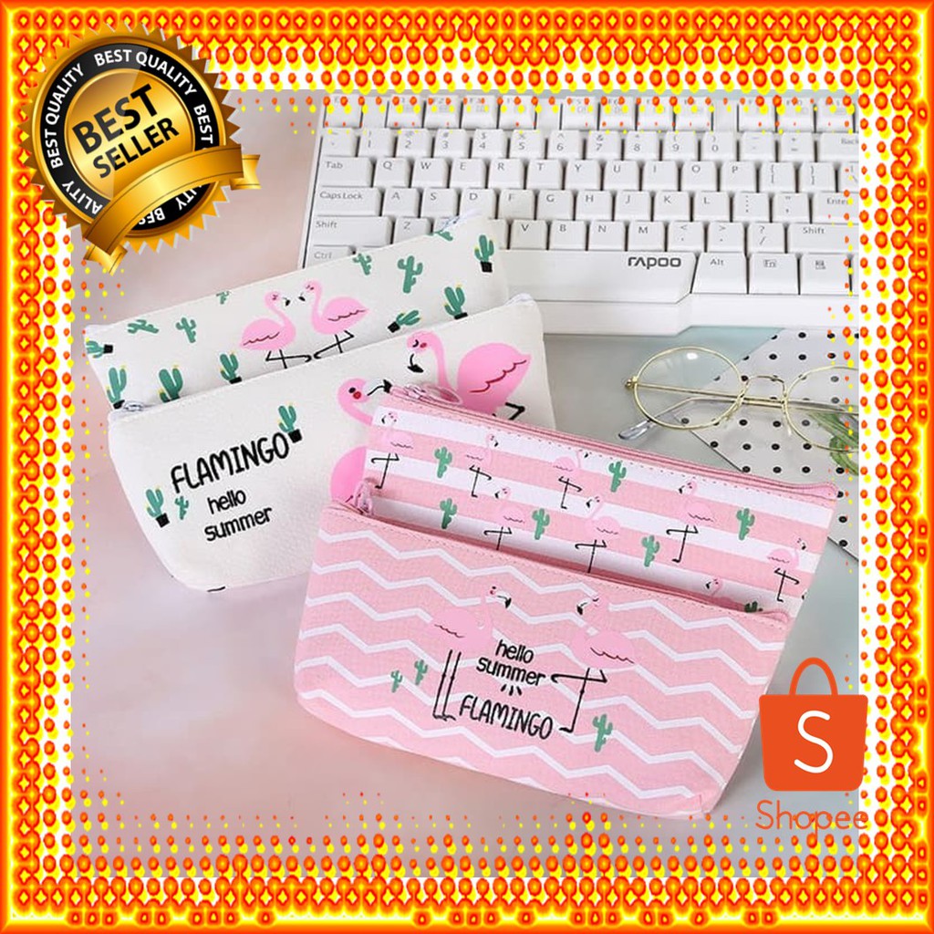 

TP0021 Tempat pensil Pinky Flamingo / Tempat Kosmetik