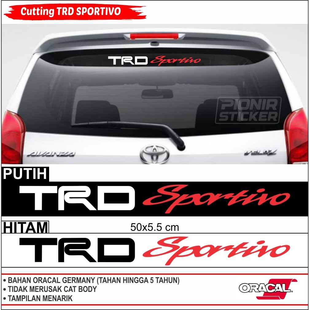 Stiker Mobil TRD Sportivo Cutting Sticker Kaca Mobil Dan Body Mobil TRD Sportivo