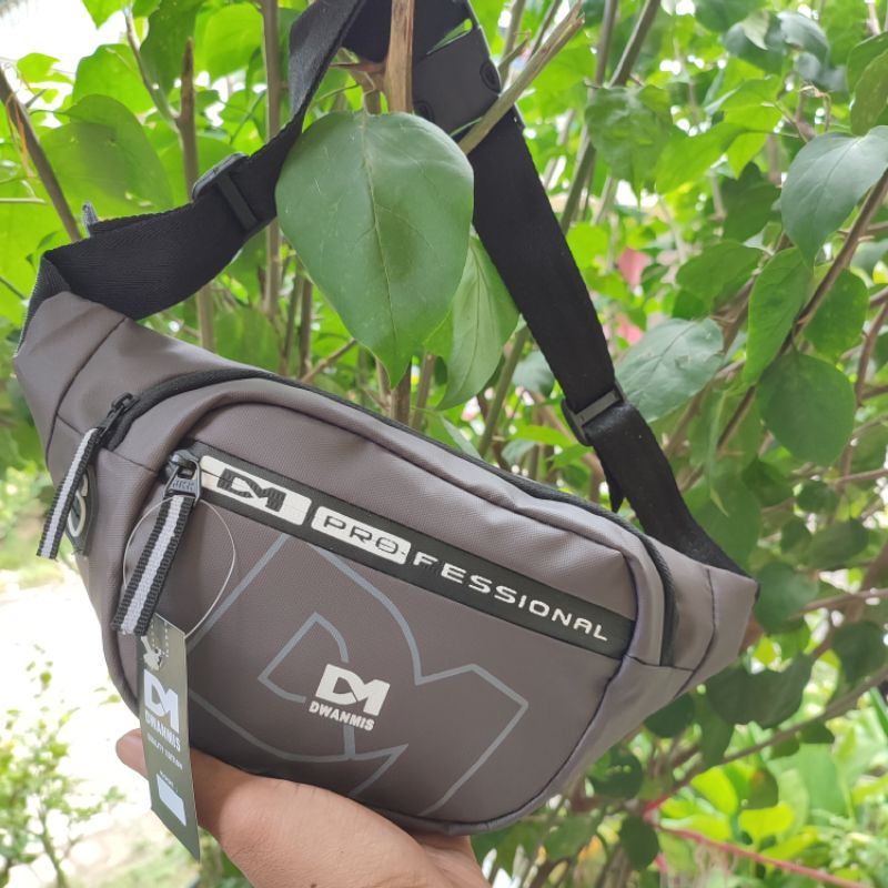 Tas Selempang Pria Distro | Waist Bag Origina Merk DM Waterproof | Tas Pria Konveksi