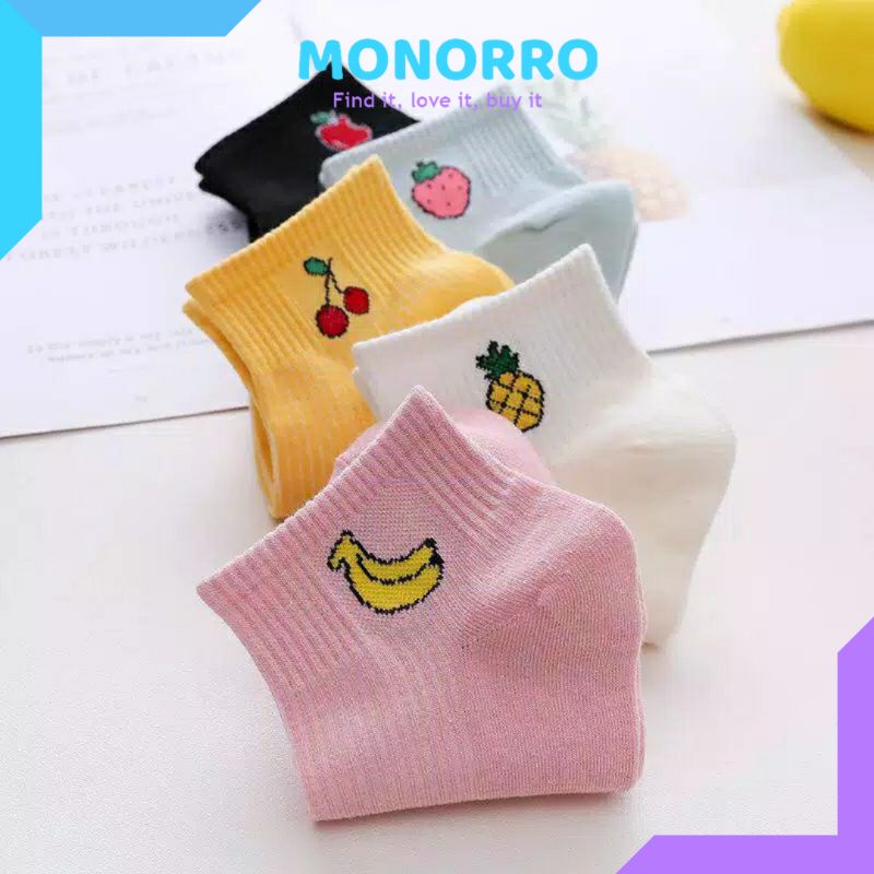 CINZ Kaos Kaki Buah / Kaos Kaki Korea / Kaos Kaki Oendek / Korea Socks Fashion