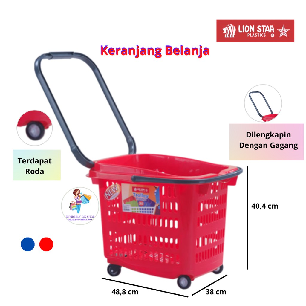 Trolley Basket Keranjang Belanja Lion Star 36S BW-31