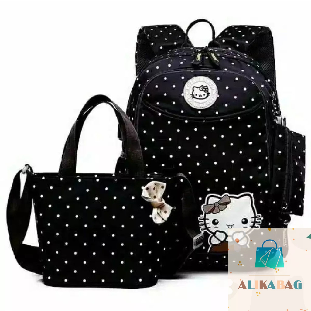 ALIKA BAG - Tas Ransel Sekolah Anak Perempuan Motif Hello kitty Fulkadut cute