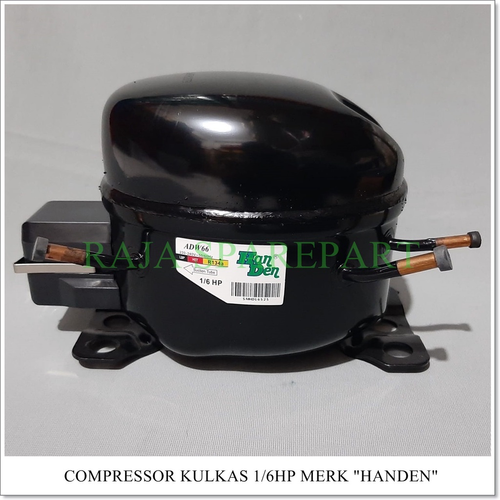 Compressor Kulkas &quot;HANDEN&quot; 1/6HP (Harga Sudah Termasuk Packing Kayu)