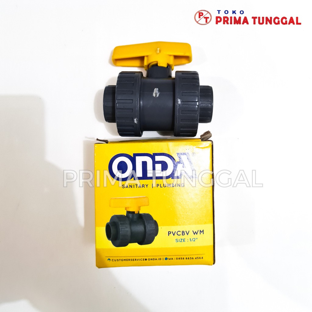 Ball Valve Watermur PVC ONDA 1/2" Inch Stop Kran dan Watermur Onda 1/2
