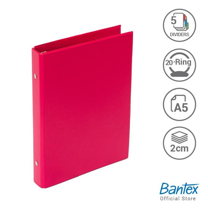 

Bantex Multiring Binder 20 Ring 25mm A5 Melon #1324 63