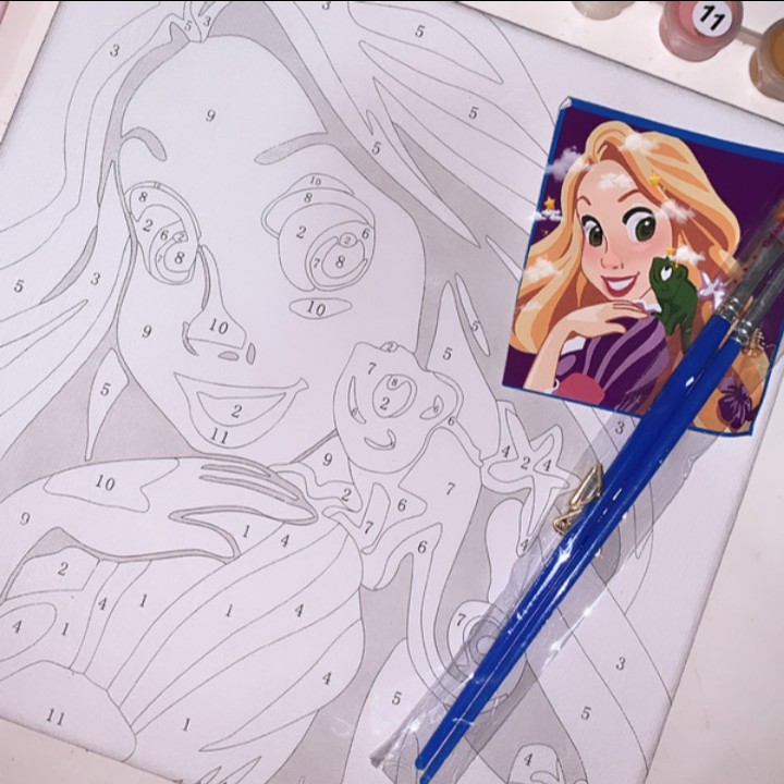 (1) BIANCA - Prakarya Anak Painting Number Bahan Kanvas / Painting Kanvas By Number