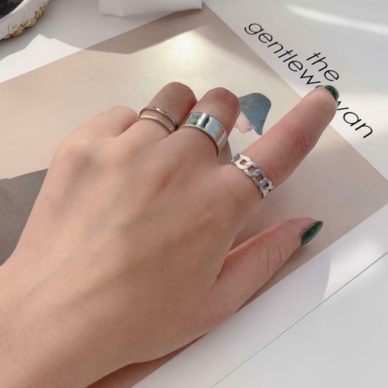 Cincin Rantai Adjustable Gaya Korea Untuk Wanita