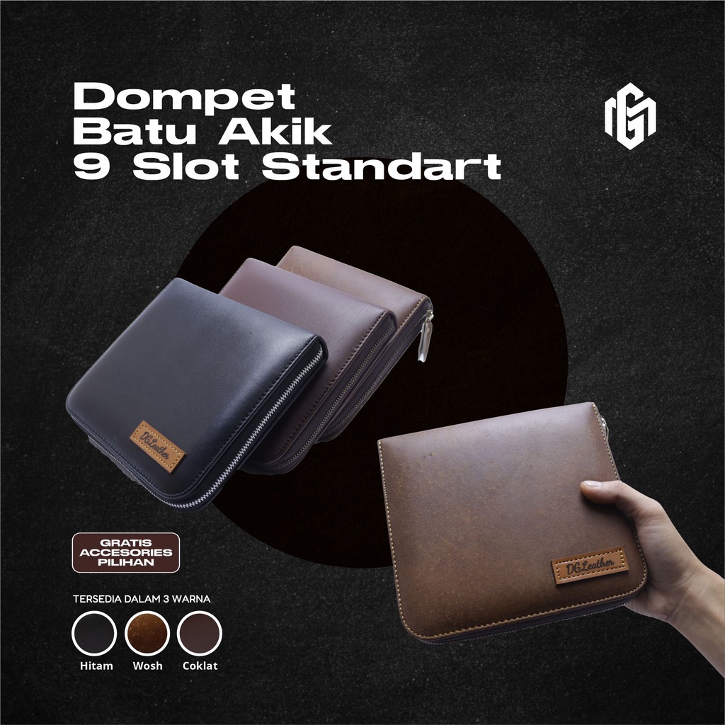 DOMPET TAS BATU AKIK PERMATA GEMSTONE KULIT ASLI MODEL 9 SLOT STANDAR - DOMPET TAS CINCIN BATU AKIK 