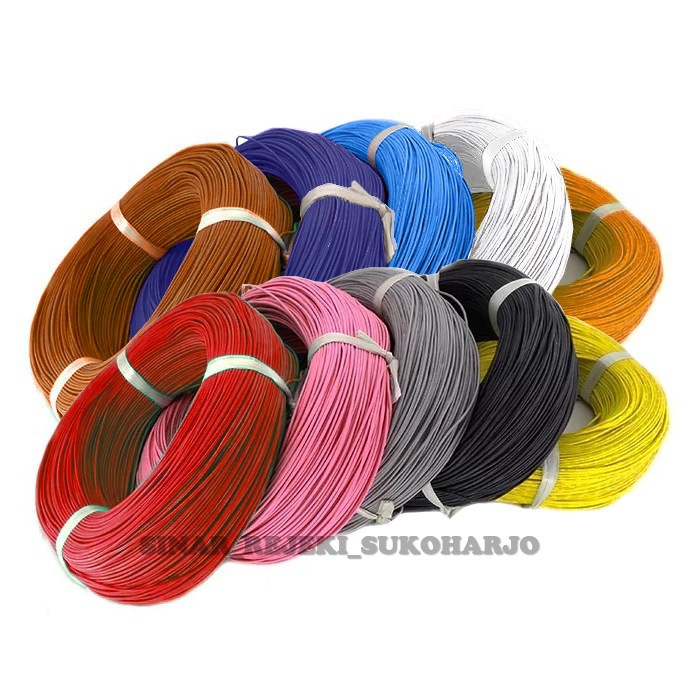 Kabel AWG 24 awg24 Kabel Jumper Serabut Tembaga Putih Silver Eceran per Meter Jumper Cable