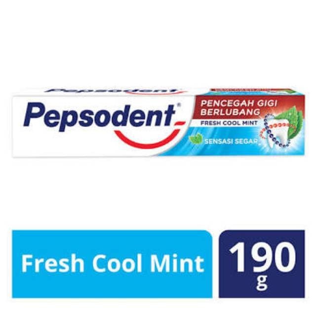 Pepsodent Fresh cool Mint pencegah gigi berlubang 190g