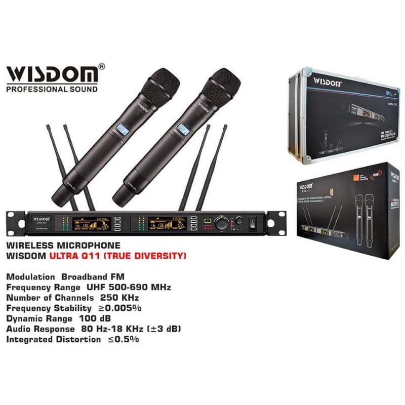 MIC WISDOM ULTRA Q11+ MIC WIRELESS ULTRA Q11 + ORIGINAL RESMI