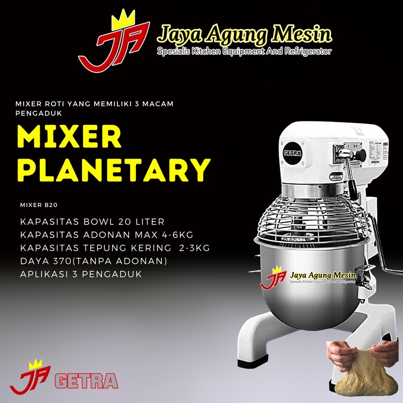 Jual Planetary Mixer B20 Getra/Mixer Planetary B-20 Getra /Mixer Adonan ...