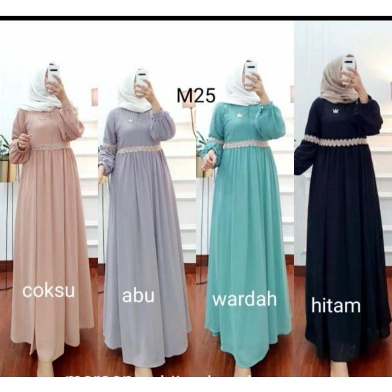 gamis ceruty renda