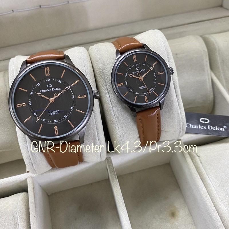 JAM TANGAN COUPLE CHARLES DELON ORIGINAL TAHAN AIR SUDAH SEPASANG