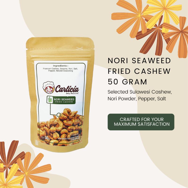 

Kacang Mete Nori Seaweed Carlicia 50gr Snack Cemilan Mede Goreng NoMSG