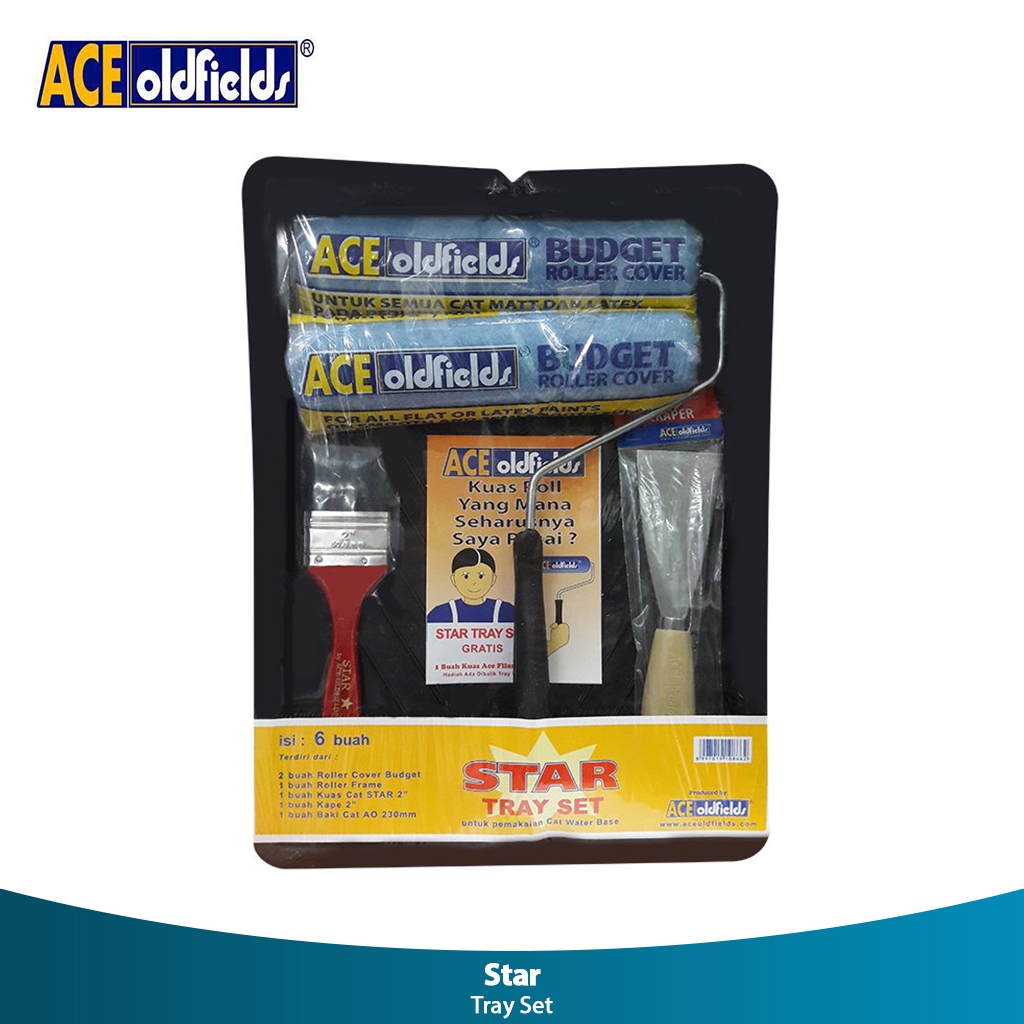 Ace Oldfields Star Tray Set Peralatan Cat  Tembok  