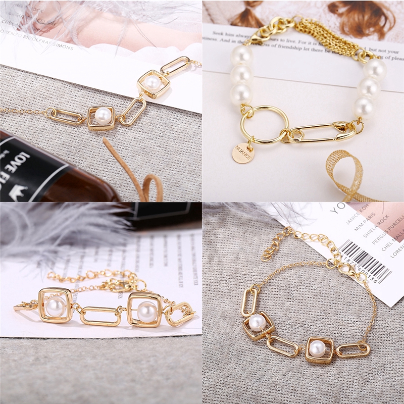 Custom Jewelry Retro Pearl Bracelet Female Korean Female Flower Bracelet Fashion Custom Jewelry