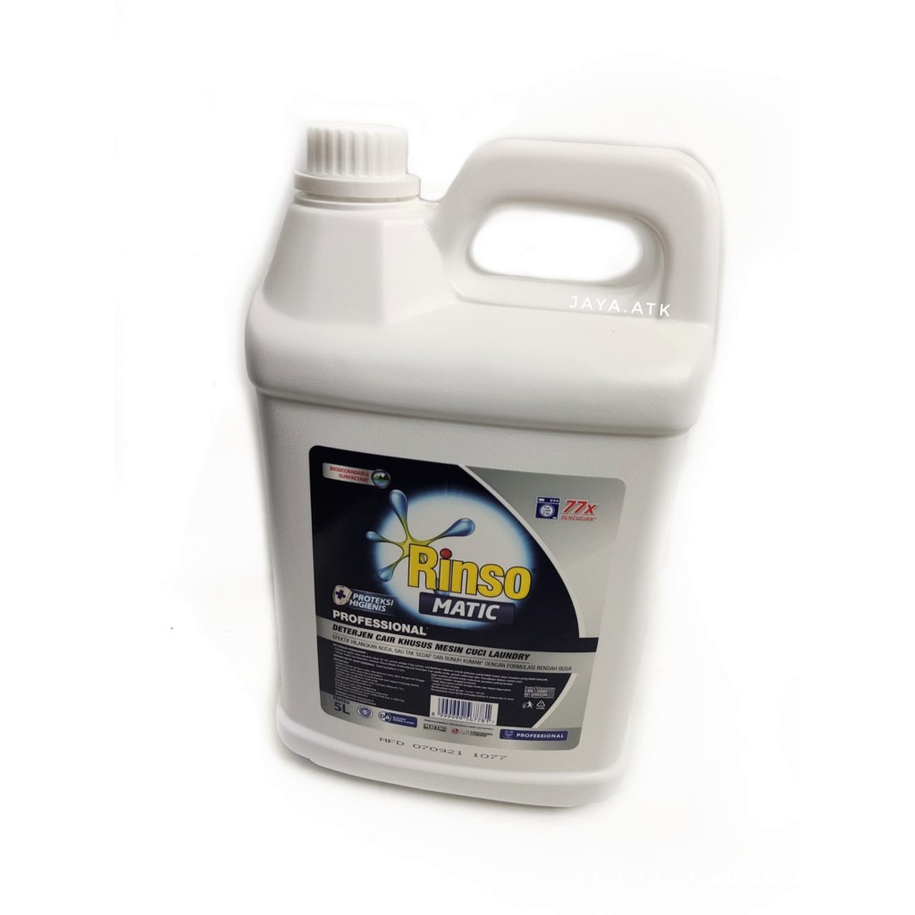 DETERGEN CAIR RINSO MATIC MESIN LAUNDRY JERIGEN 5 L DETERJEN RINSO PROFESIONAL CAIR