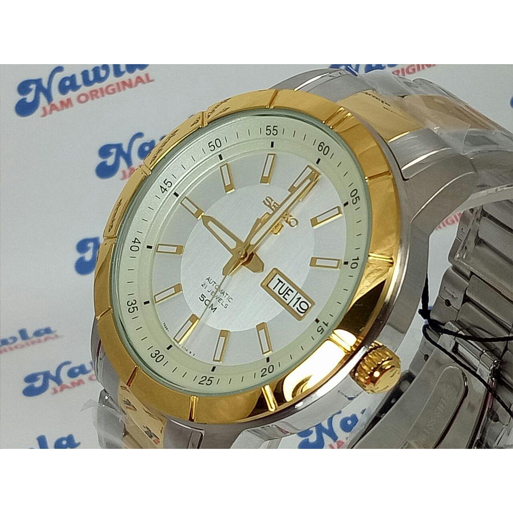 Seiko 5 SNKN58K1 Automatic Two Tone Bracelet - Jam Tangan Pria SNKN58