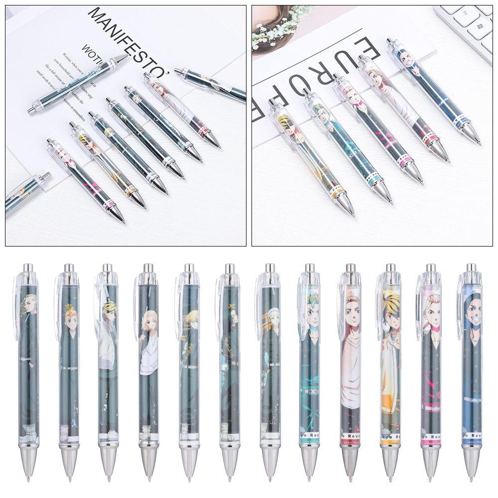 Nanas 0.5mm Bolpoin Tahan Lama Kreatif Alat Tulis Cosplay Anime Signature Pen