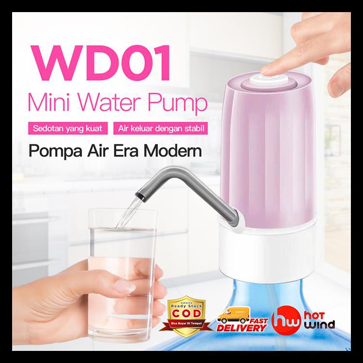 Hotwind Wd01 Pompa Galon Elektrik Otomatis - Pink Abu