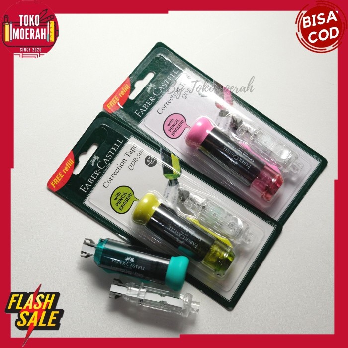 

Update Tip Ex Faber Castell Correction Tape Faber Castell Qdr-506 Free Refill Sale!!!