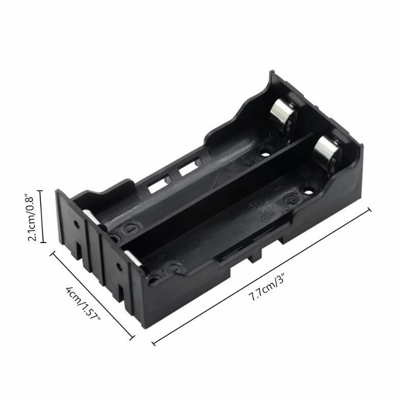 HOLDER TEMPAT BATTERY BATERAI BATRE 18650 PARAREL 2 SLOT DOUBLE TANPA KABEL