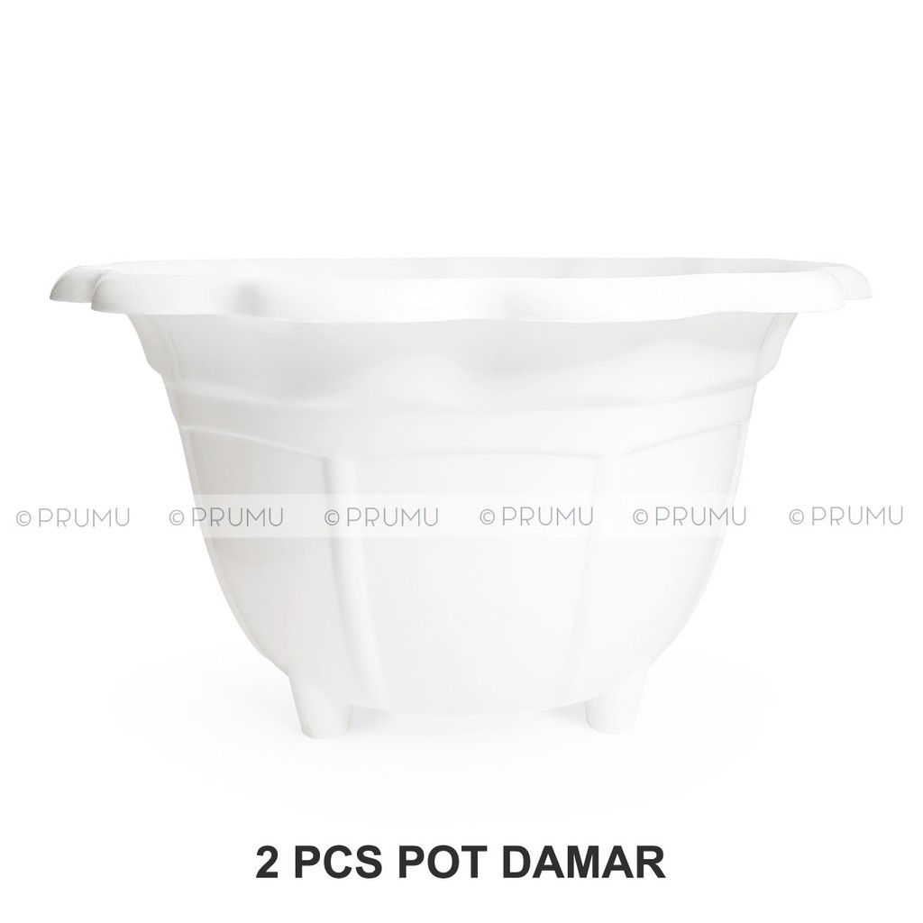 2 Pot Bunga 33 cm - Pot Tanaman - Pot Plastik -  Pot Buah - Pot Hiasan - Clio Damar 33