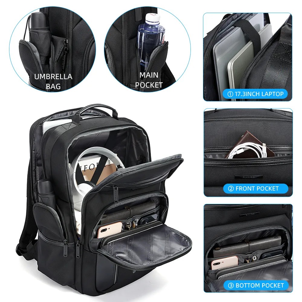 BG2602 Tas Bange Bag Backpack Pria Cowo Ransel Laptop 15.6 17 Inch USB