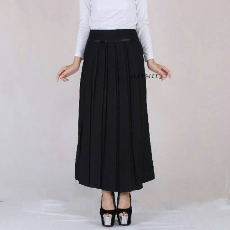 ROK KERJA PLISKET/ROK KERJA FORMAL/ROK KERJA HITAM/ROK KERJA PANJANG