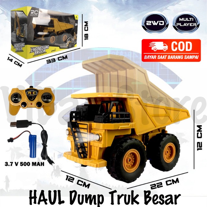 Mainan RC Dump Truck Truk Pasir Besar Haul Truk Remote Control RDR1127