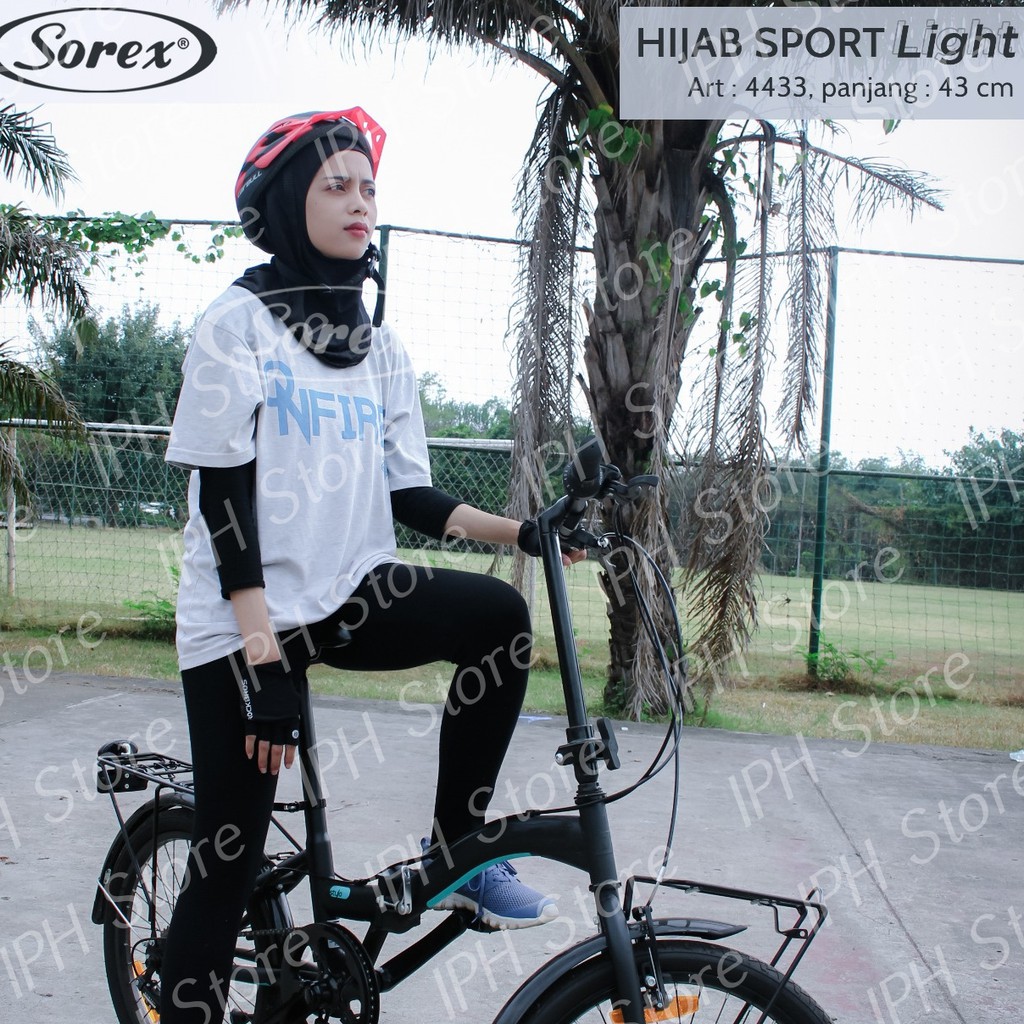 Hijab Sport Sorex 4433 (Panjang 43cm, Seamless)