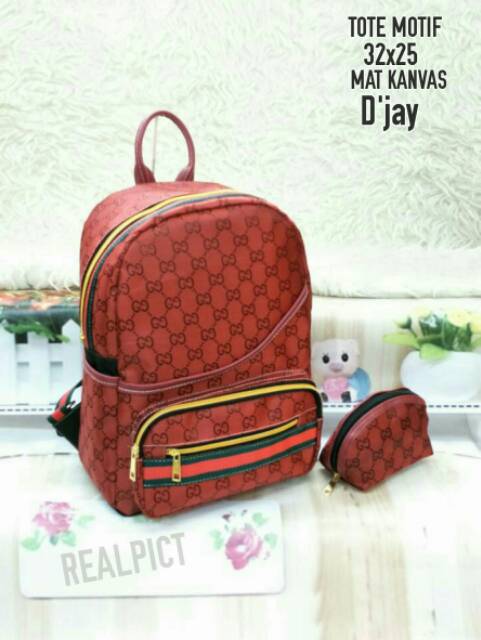 Tas ransel fashion wanita cantik 2in1/tas murah meriah