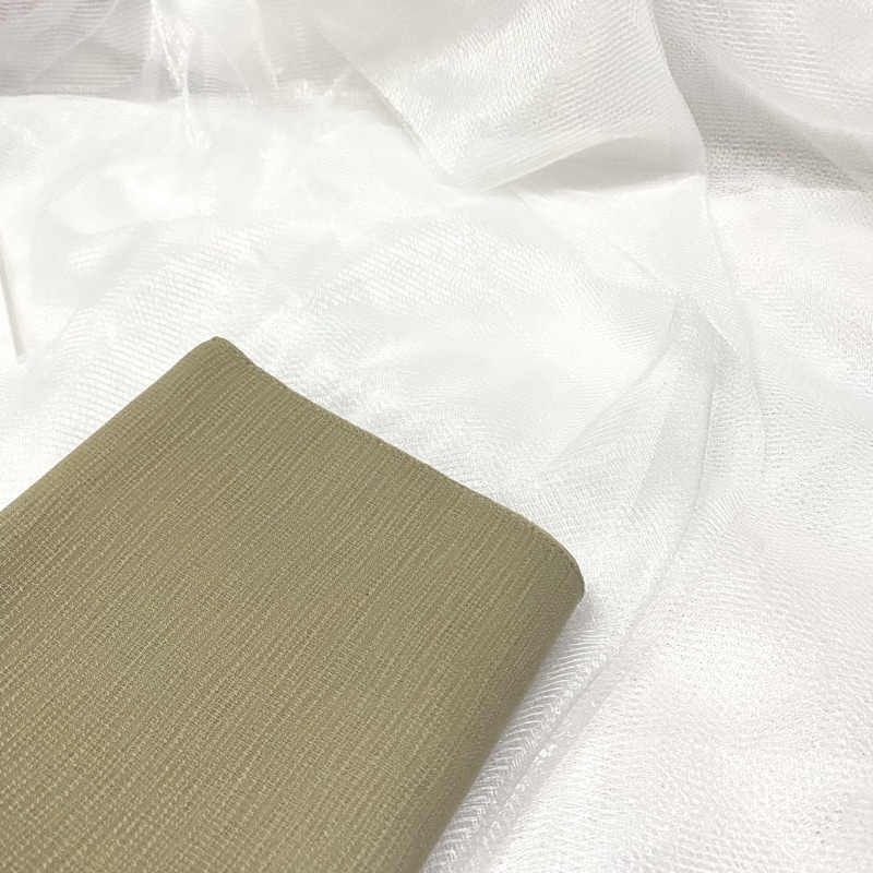 Jilbab segi empat Cornskin Premium Jahit Tepi/ Jilbab Serat Jagung / CORNSKIN-Khaki