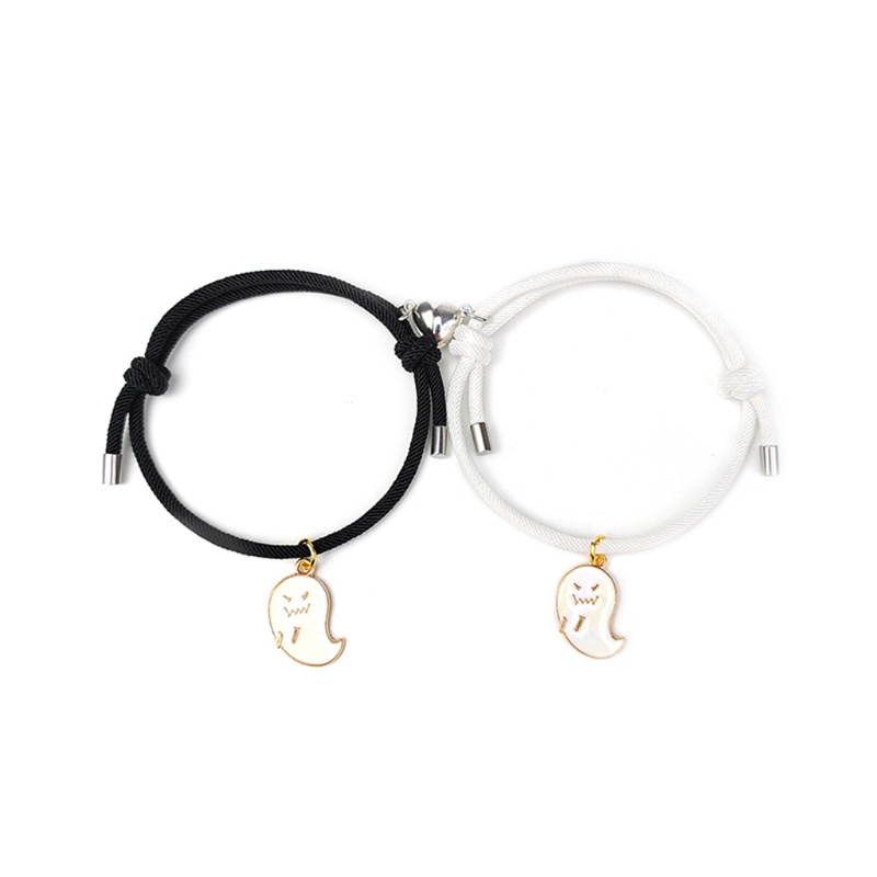 Zzz 2PCS Gelang Tali Kepang Adjustable Dengan Magnet Untuk Pasangan / Pria / Wanita