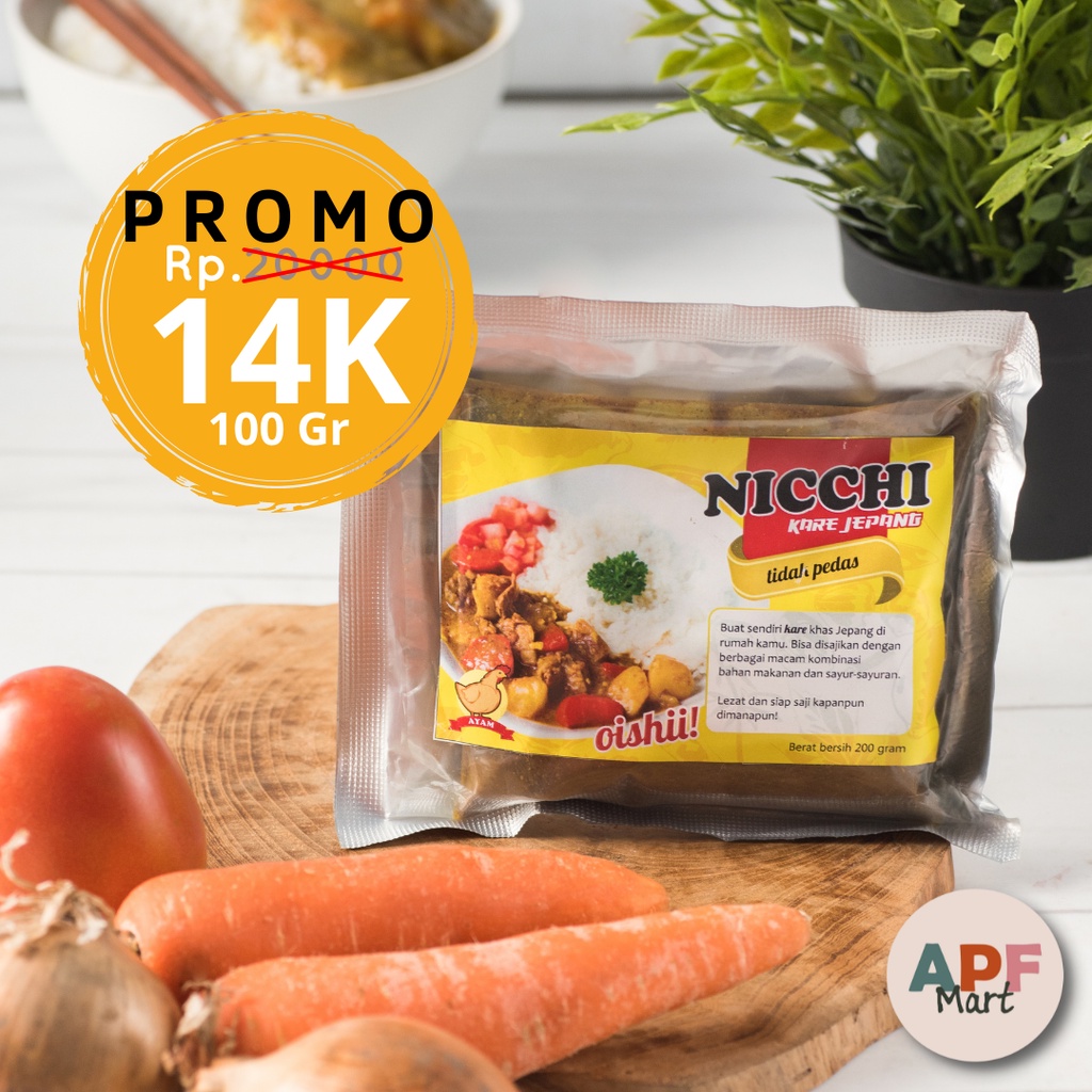 Nicchi Kare Jepang Kari Halal Japanese Curry Blok Bumbu Sapi Ayam Jamur Anak 100 gr
