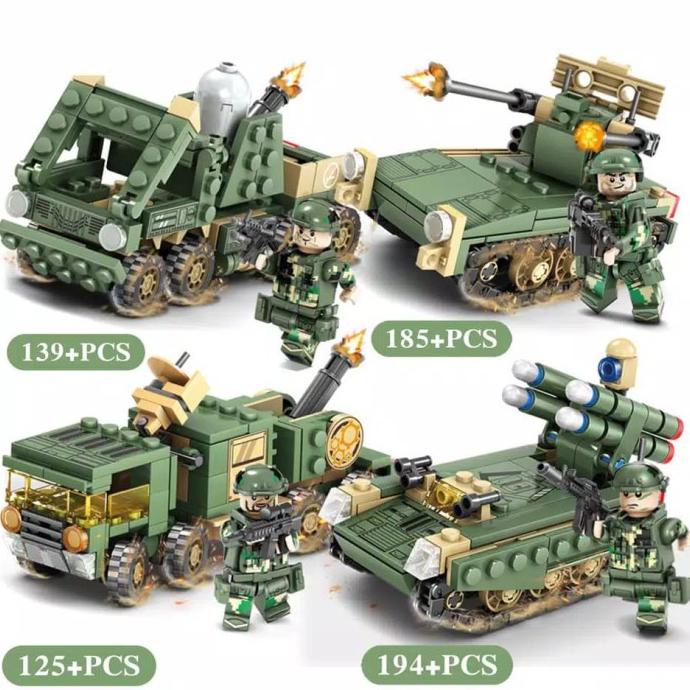 Spesial Lego City Army Soldier Tentara War Mobil Car Tank Minifigures Import Bagus