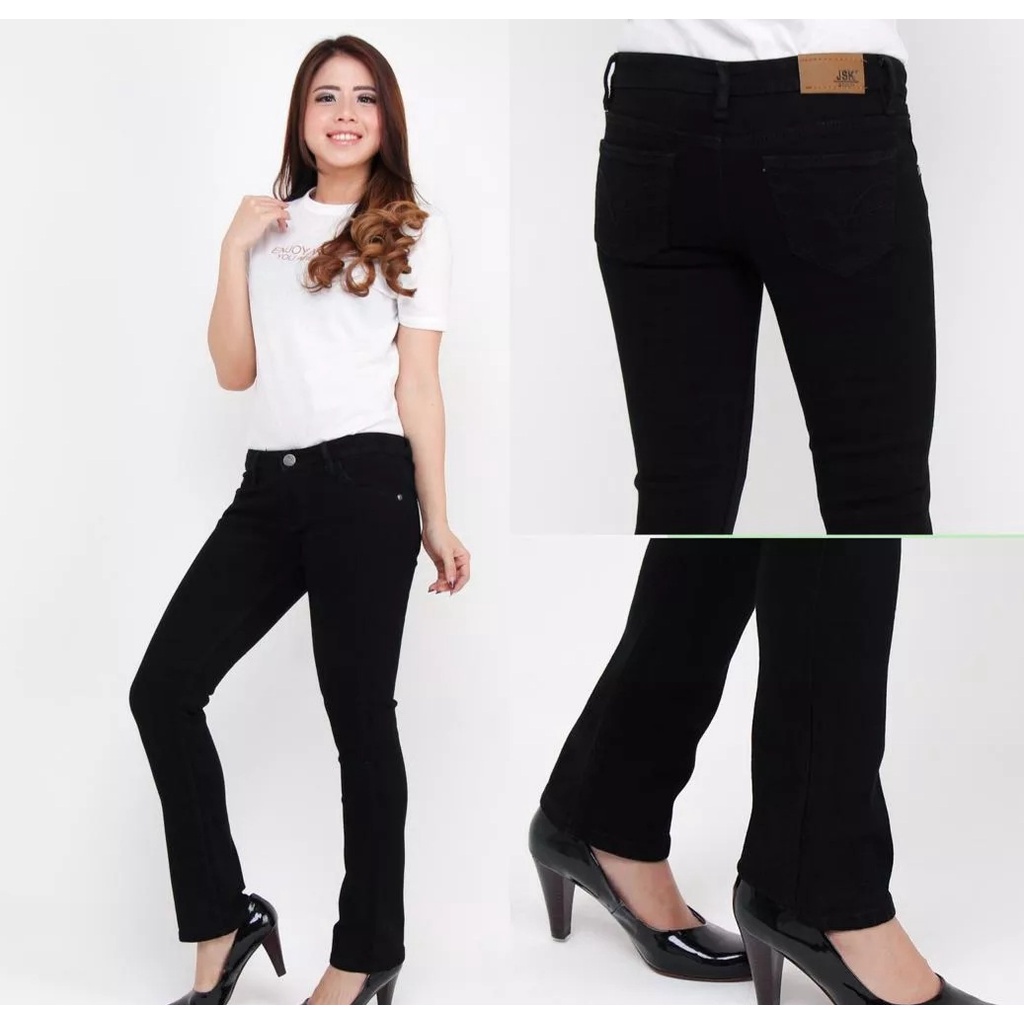 Celana Panjang Jeans Wanita Model Standart Terbaru Denim Soft Jeans