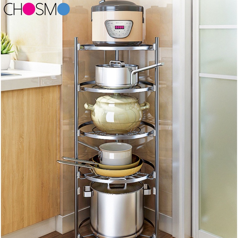 Rak Peralatan Dapur Susun Tingkat Kokoh Rak Penyimpanan Panci  Variasi