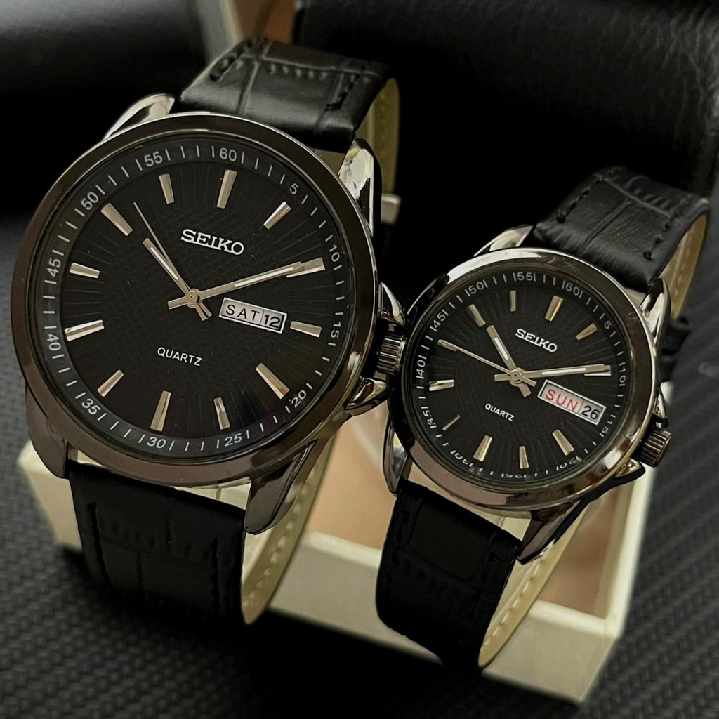 Original Grosir Jam Tangan Couple Seiko YL 0233 Tanggal Hari Aktif - Bisa Bayar Ditempat - COD -