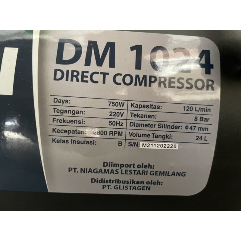 kompresor izumi 1hp 24L DM-1024