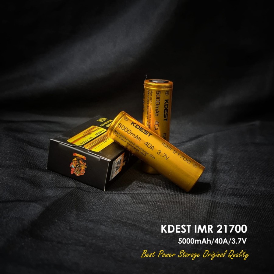 Authentic Battery KDEST Kuning 21700 5000mAh 40A Baterai