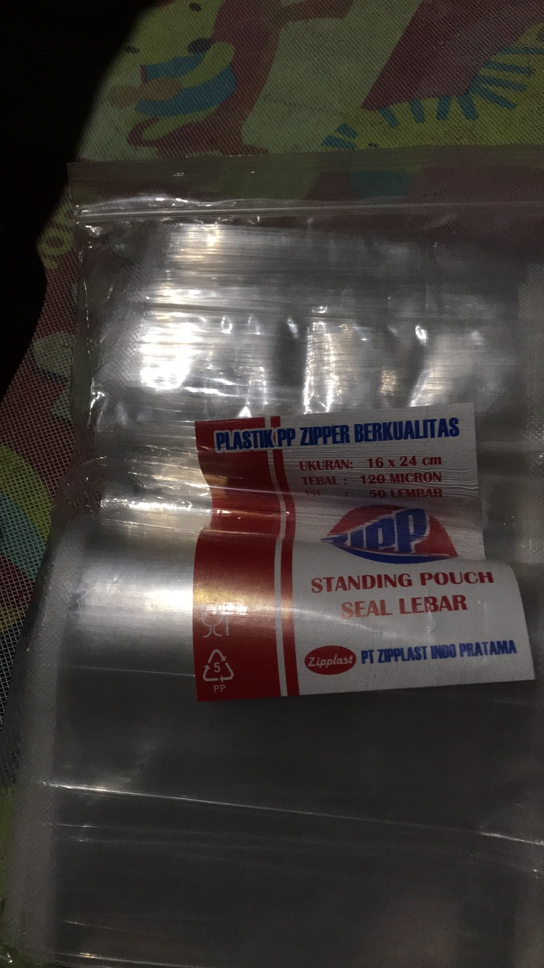 Plastik Standing Pouch 16x24 Plastik Kemasan Snack Ziplock Isi 50