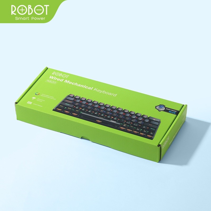 ROBOT KB20 Keyboard Wired Mechanical 63 Keys Rainbow Backlighting