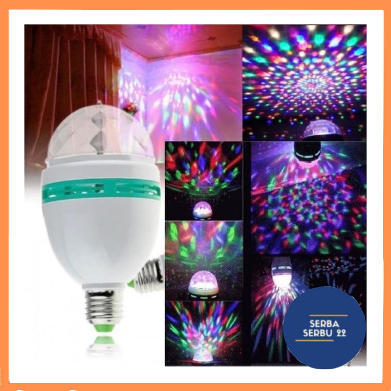 Lampu Disko Full Warna Led Putar Rainbow / lampu LED disco putar 360 Perlengkapan rumah Warna warni